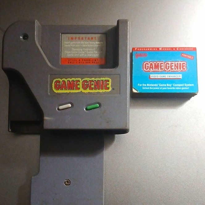Game Genie Enhancer for Nintendo Game Boy w/ Manual & Code Booklet Gray