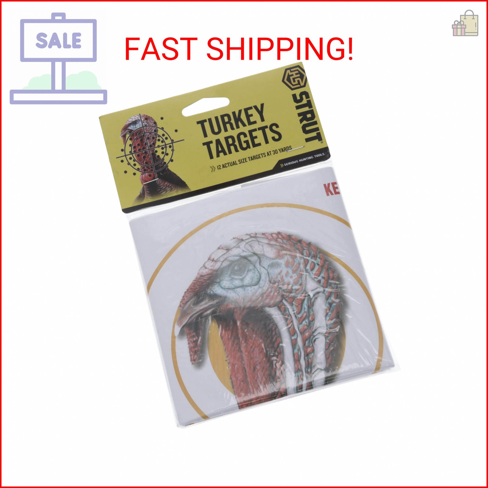 Hunters Specialties Full Size Paper Shooting Practice Turkey Targets - 11 inch x