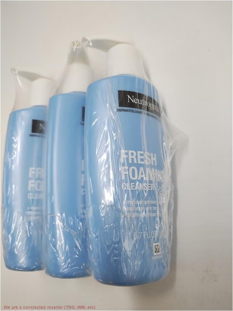 LOT OF 3 Neutrogena Fresh Foaming Cleanser-6.7 fl oz LOT OF 3