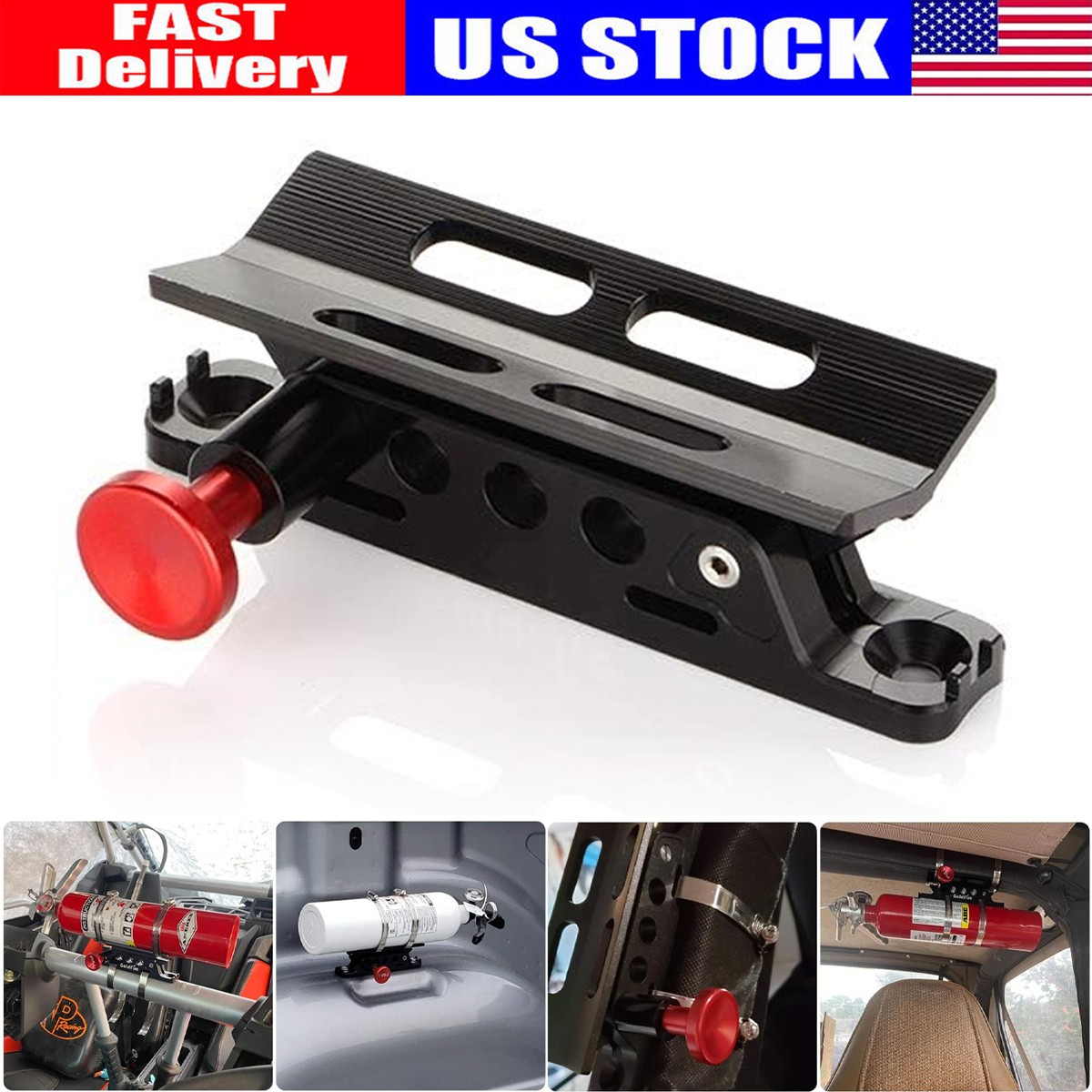 Car Fire Extinguisher Holder Mount Bracket Adjustable For Jeep Wrangler UTV ATV