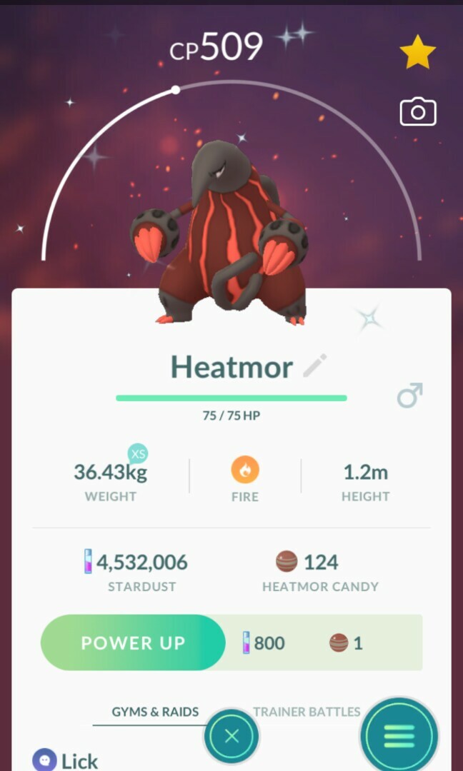 SHINY ✨ REGIONAL HEATMOR!!! ✨ - PKMN GO!!! - NOT REGISTERED!