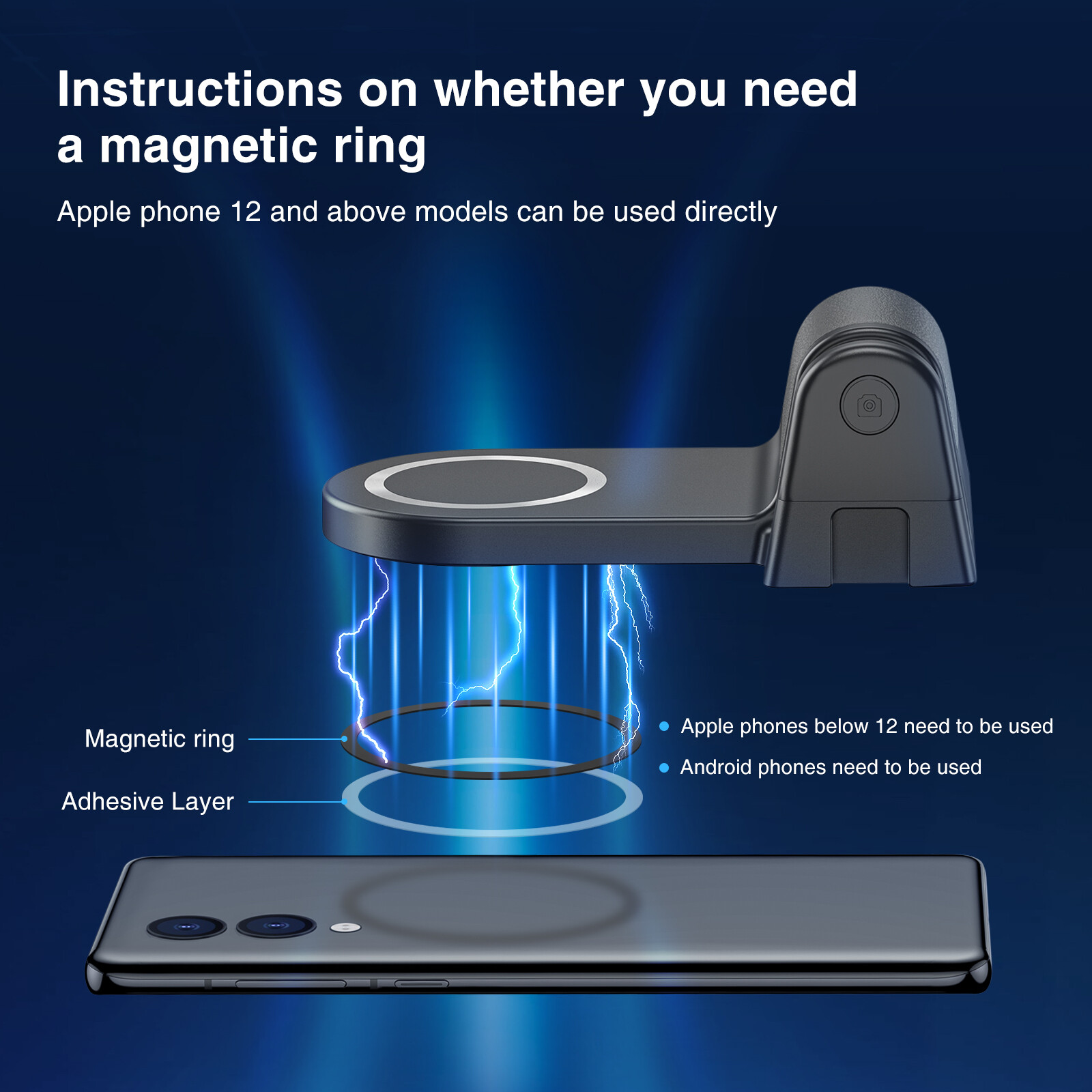 Magnetic Camera Grip for Iphone Magsafe Phone Video Shooting Handle Bluetooth Br
