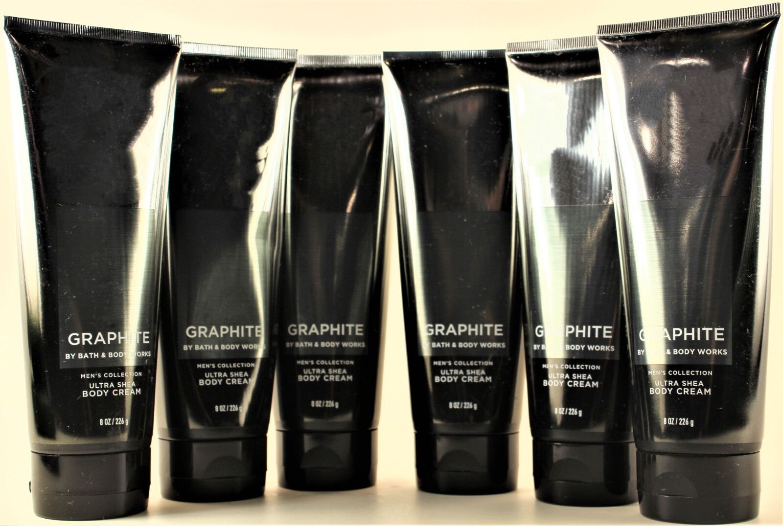 QTY 6 - Bath & Body Works MEN's GRAPHITE Body Cream Lotion Moisturizer 8oz