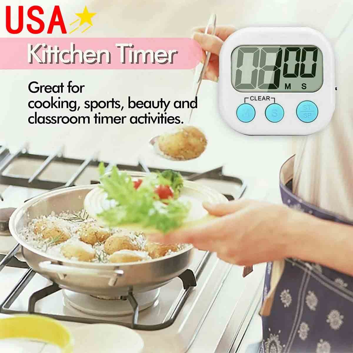 2 pcs Mini timer home office kitchen soup exercise cooking countdown US