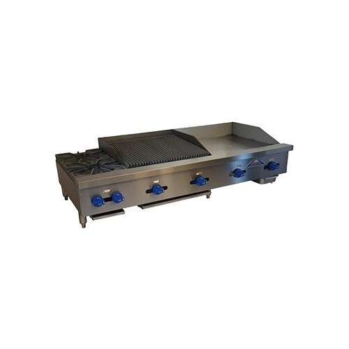 Comstock-Castle FHP72-30-2.5RB 72" Countertop Hotplate/Griddle/Charbroiler Co...