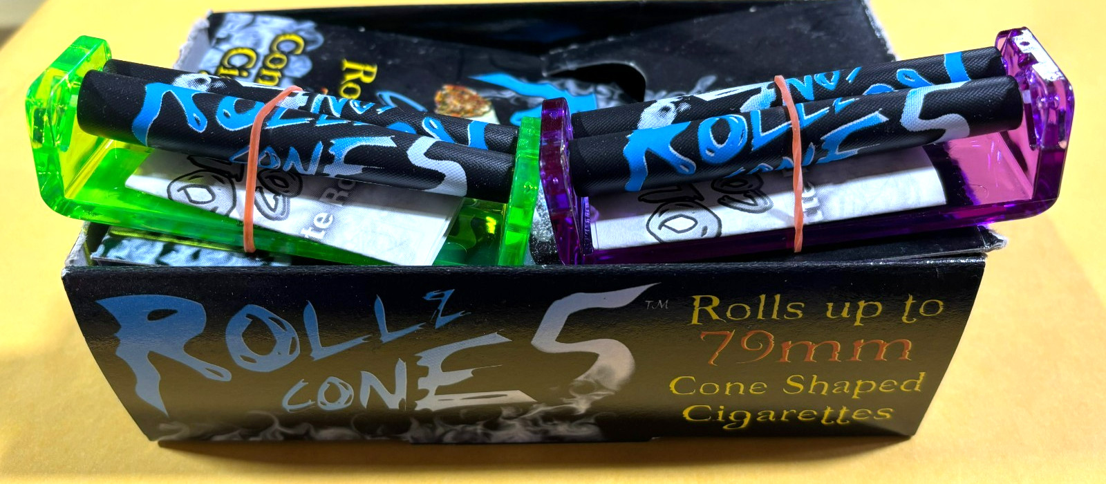 Rollz Cones - Cone Shaped Cigarette Rolling Machine 79mm, New (Lot of 2 Rollers)
