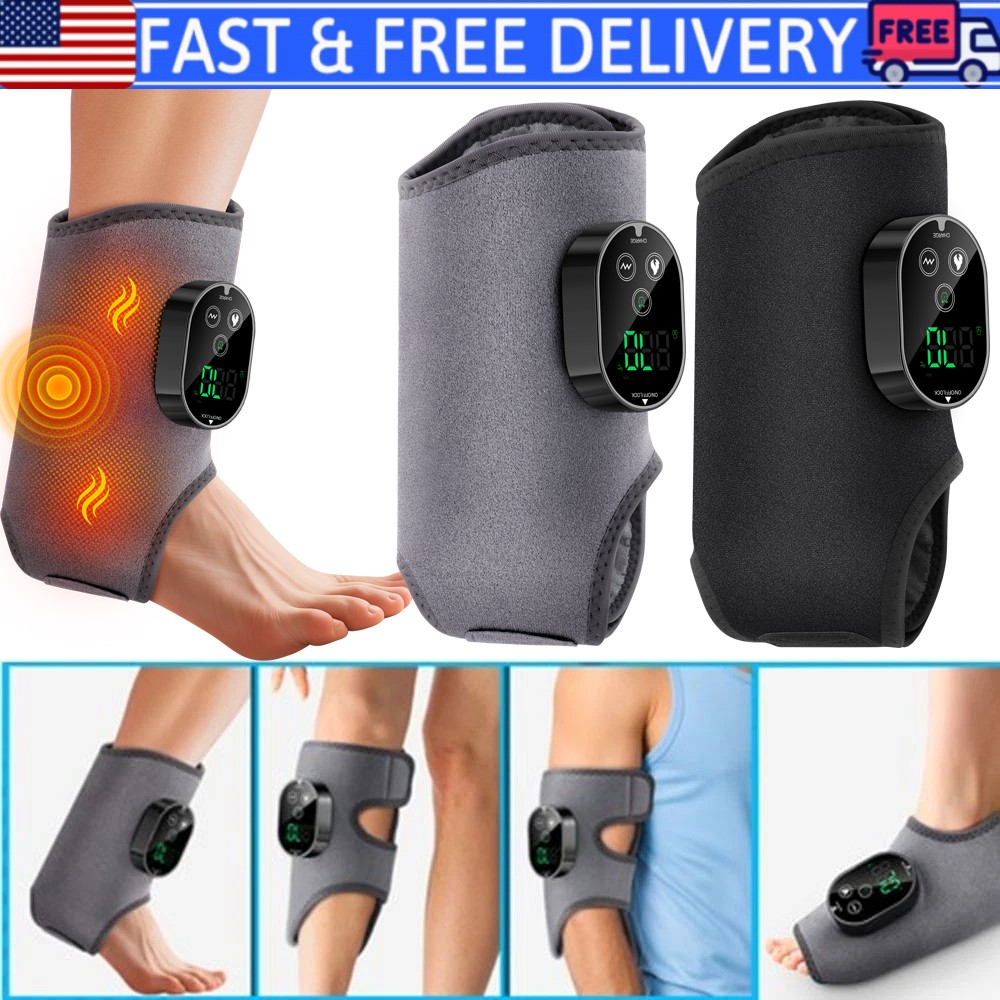 Cordless Foot Ankle Massager Pain Relief with 6 Heat Levels, 3 Vibration Modes