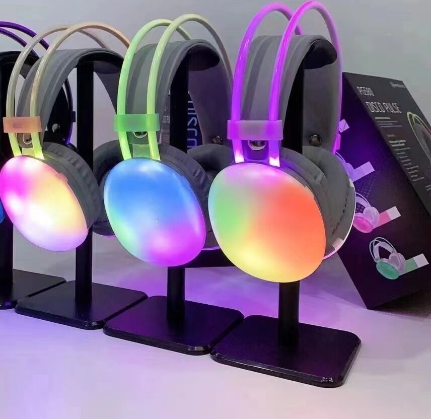 RGB Wireless Headphones  LED Lights – Bluetooth Stereo-  Gaming & Music