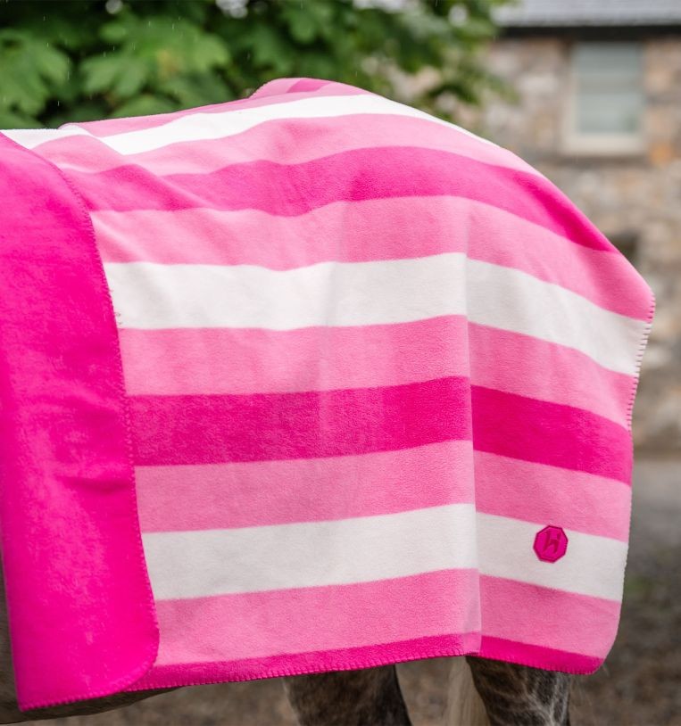 Horseware Newmarket Fleece Blanket/Throw - Whitney Pink