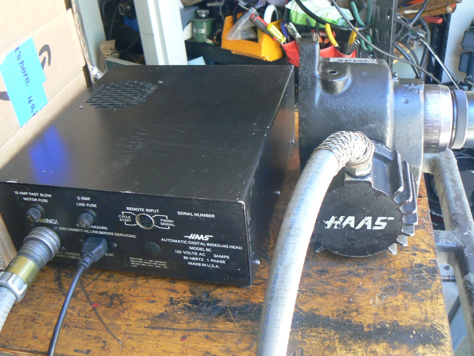 Haas 5C Programmable Indexern Manual Collet Closer, Controller 7 Pin Motor