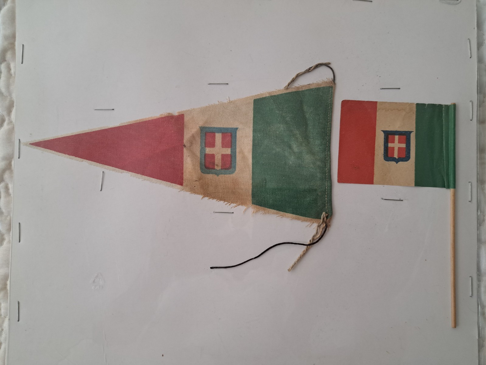 Vintage Kingdom of Italy - Pennant & Flag with Savoy Coat of Arms-1915-1946 - 31