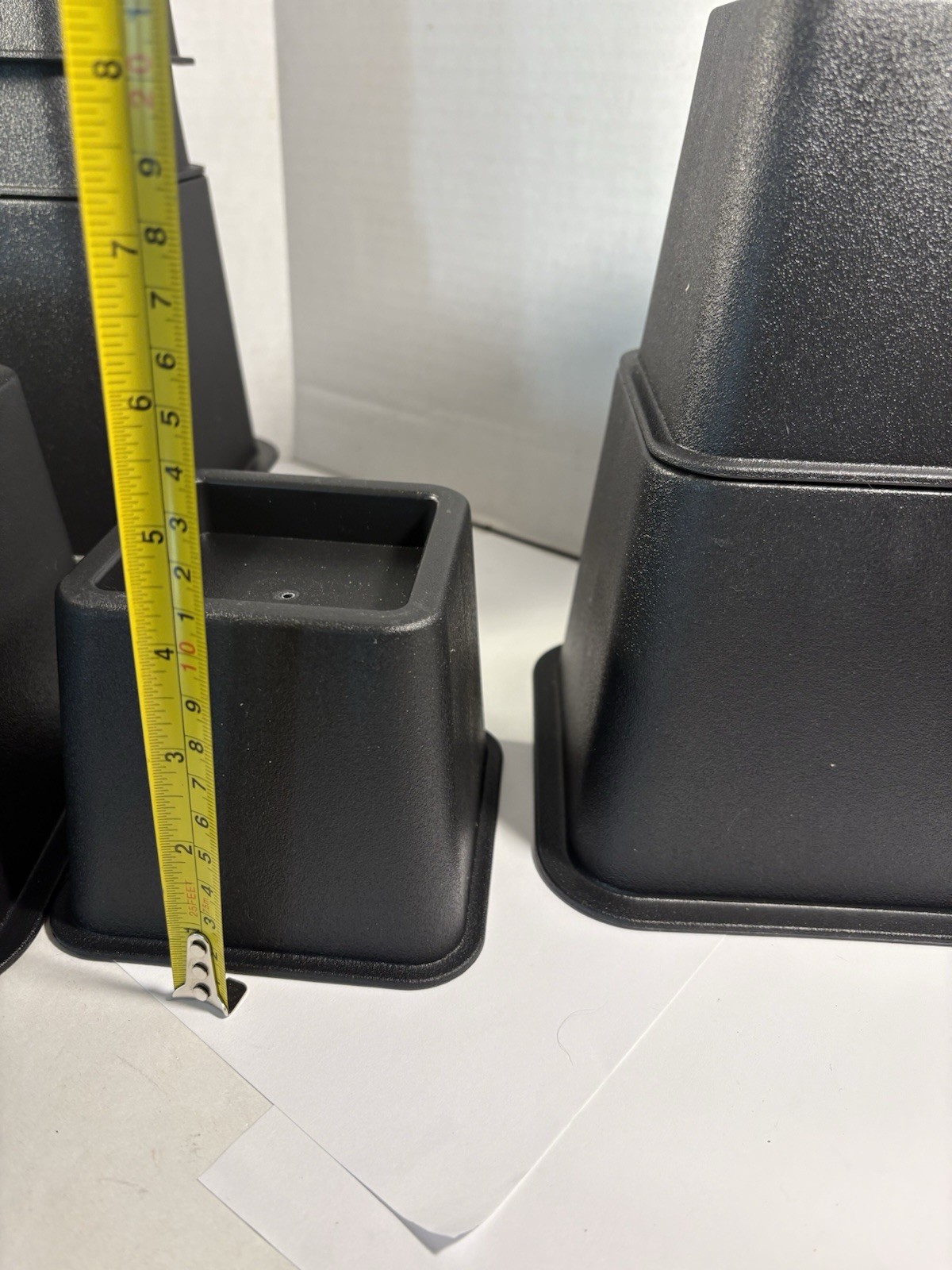Adjustable Bed Risers Stackable to 9" Furniture Risers, 4 Large 6" & 4 Small 4"