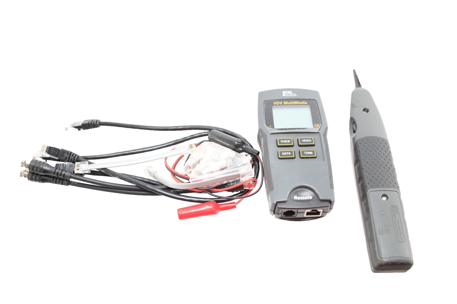 IDEAL VDV MultiMedia Voice Data Video Cable Tester w/Probe 33-856 62-164 SD8