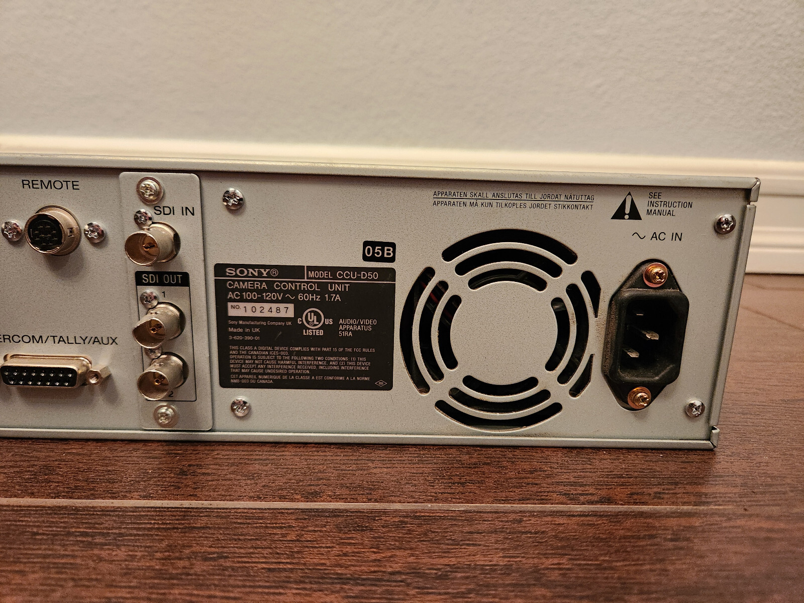 Sony CCU-D50 SDI Camera Control Unit #1 *Sold AS-IS*