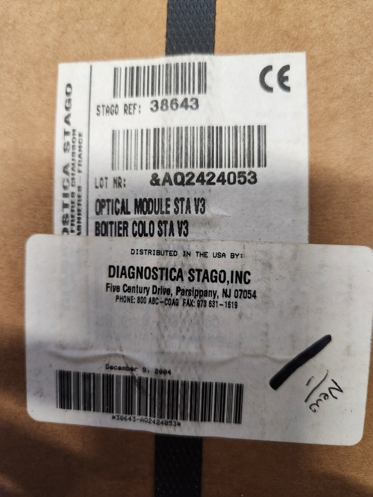 Diagnostica STAGO Optical Module PN: 38643. (New)