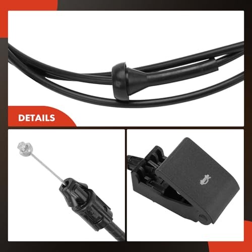 80 inch Front Hood Latch Release Cable with Handle | Compatible with 2011-2019