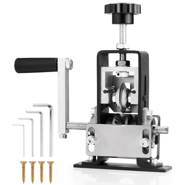 Peladora de cables manual, 2 en 1, con taladro y manivela, para chatarra de cobr