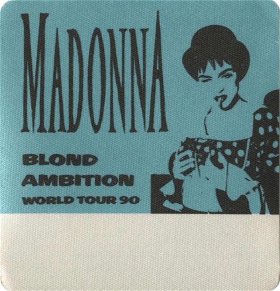 Madonna 1990 Blond Ambition concert tour Backstage Pass