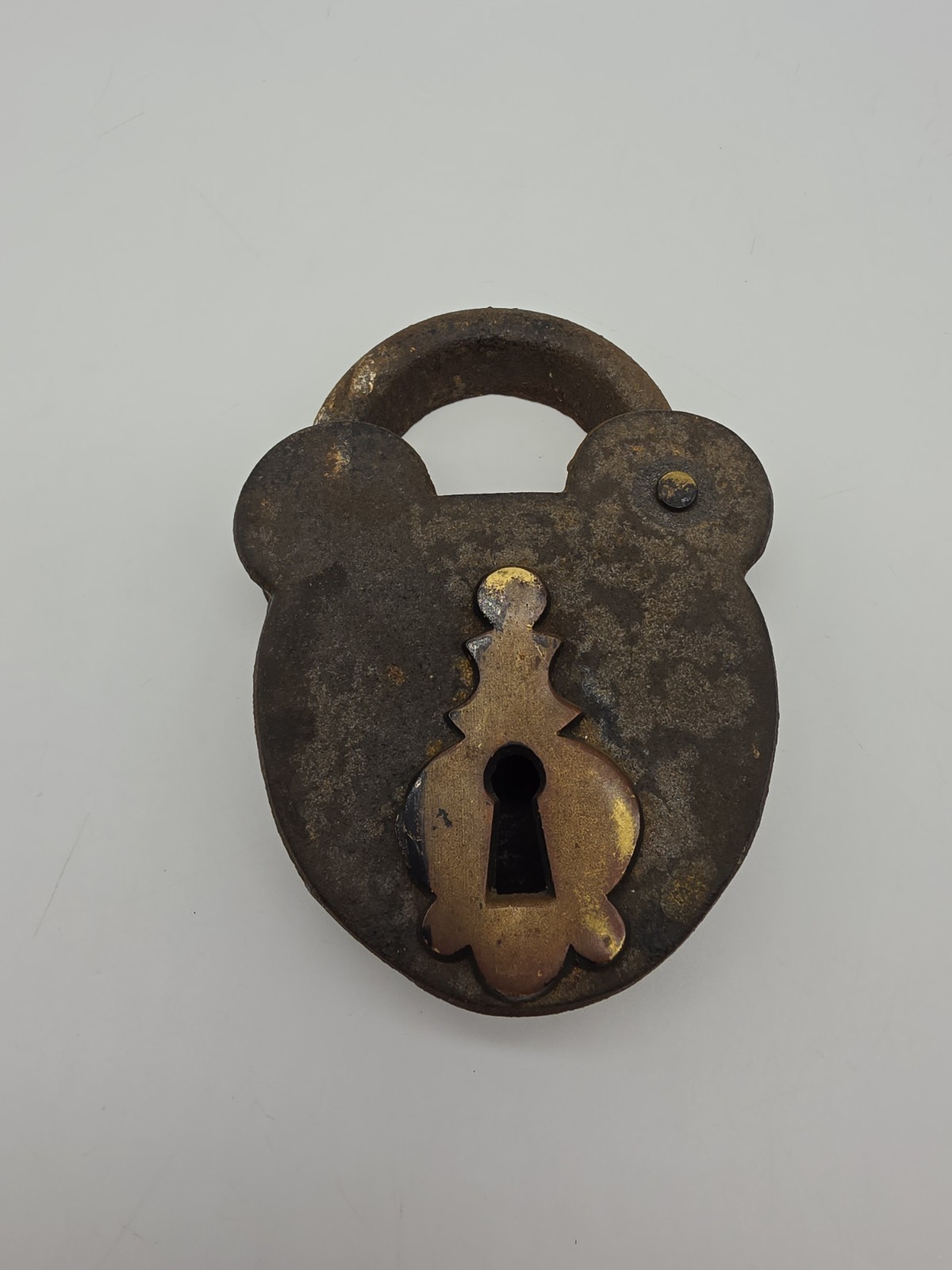 19th Century Stash Treasure Box Faux Padlock w/ swivel front * UNIQUE*