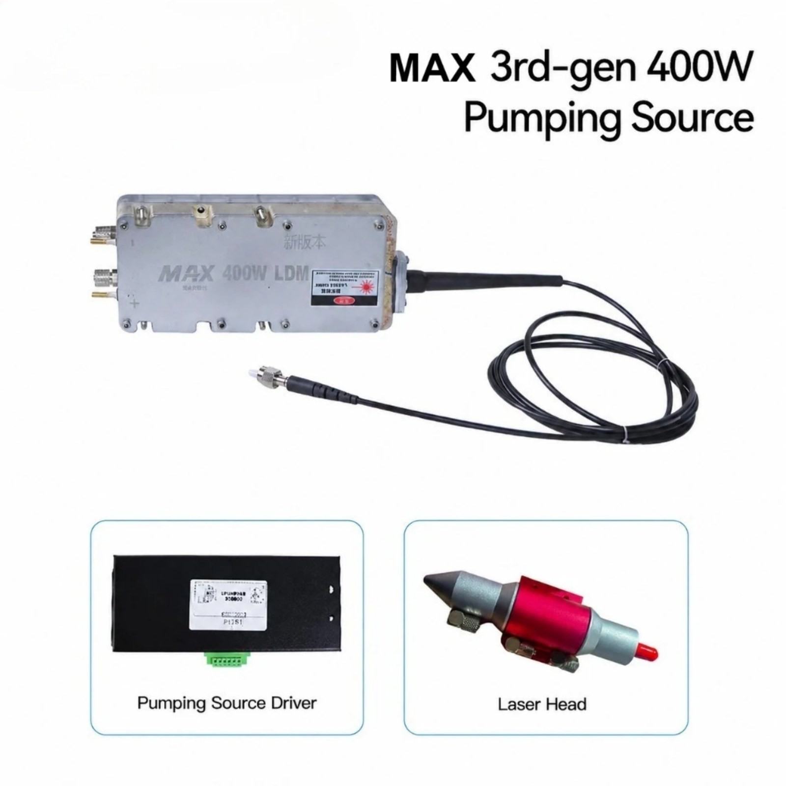 Raycus 500W MAX 400W 3rd‑Gen Laser Pump Source With SMA905 Connector For DIY