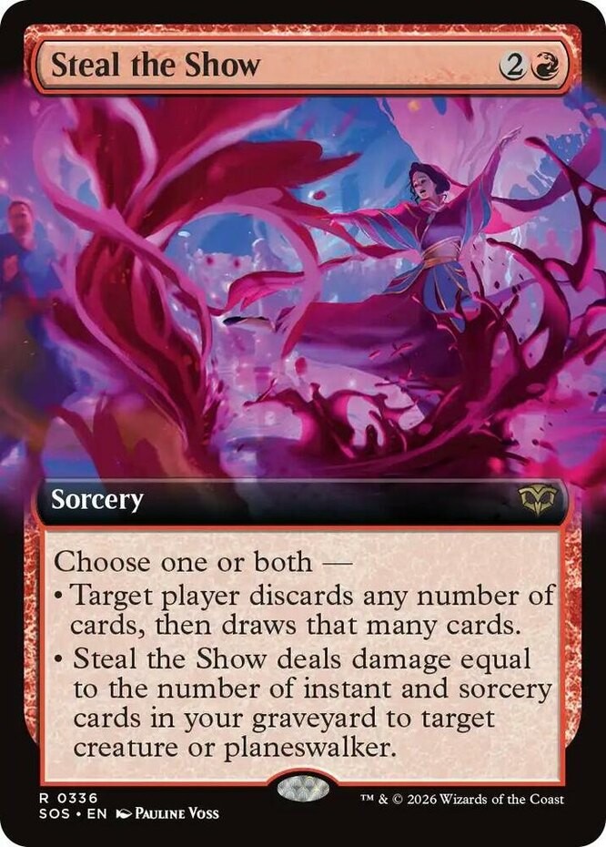 x1 Steal the Show - Foil - Extended Art R MTG Secrets of Strixhaven M/NM, Englis