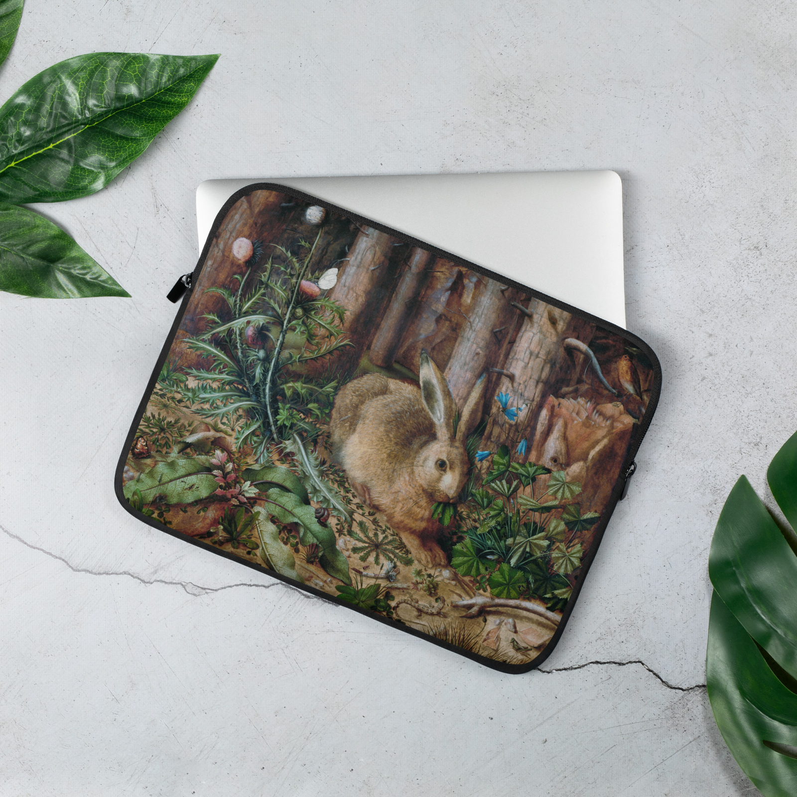 A Hare in the Forest Laptop Sleeve Hans Hoffmann