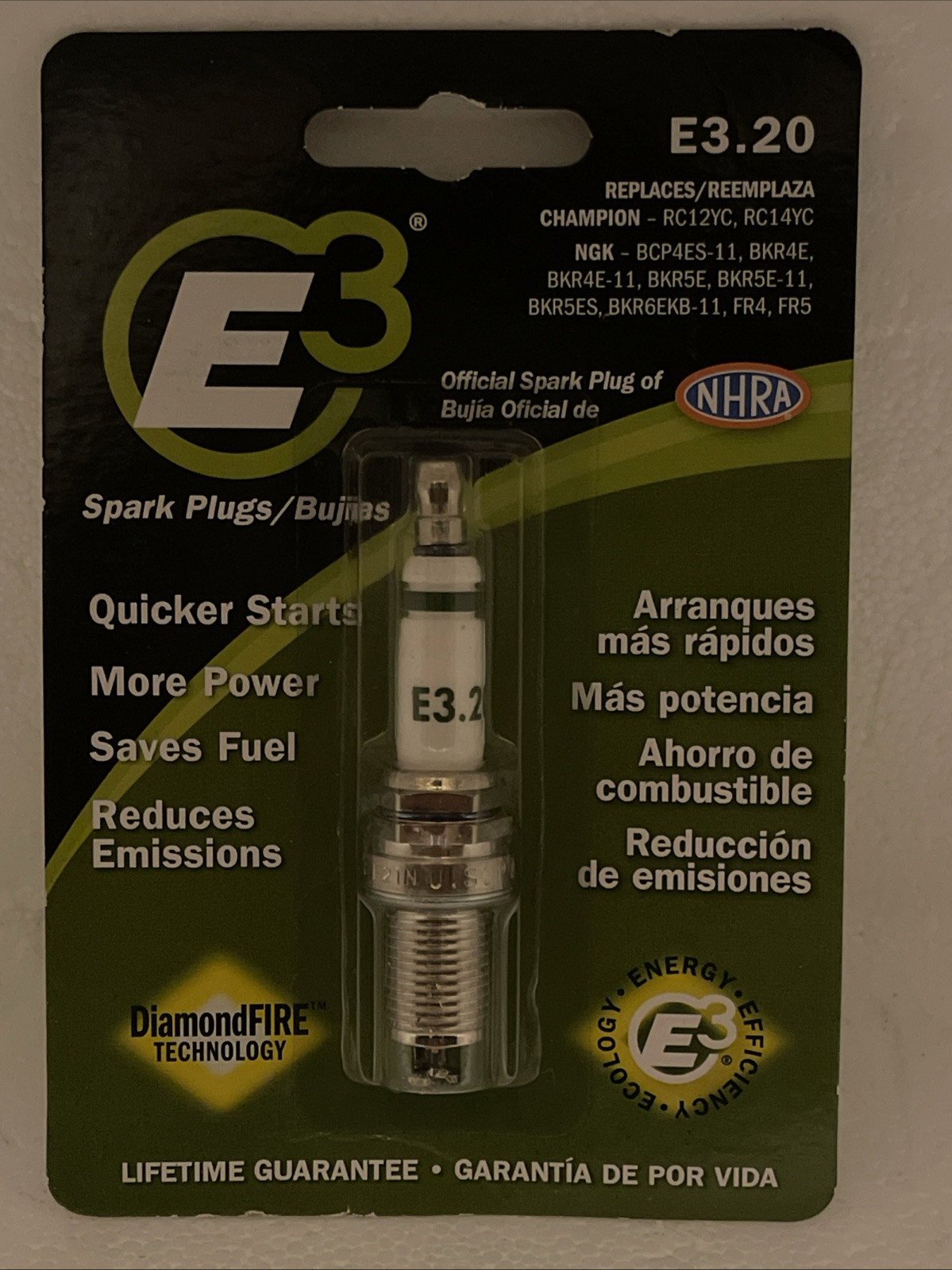 Brand new, unopened, E3 spark plug E3.20 DiamondFire Technology RC12YC, RC14YC
