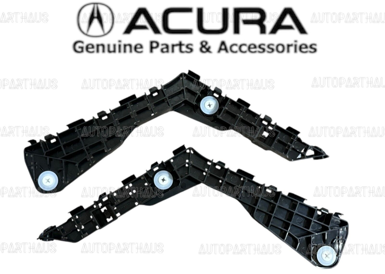 NEW OEM 18 - 20 ACURA TLX FRONT BUMPER DRIVER & PASSENGER FENDER BRACKET HOLDER
