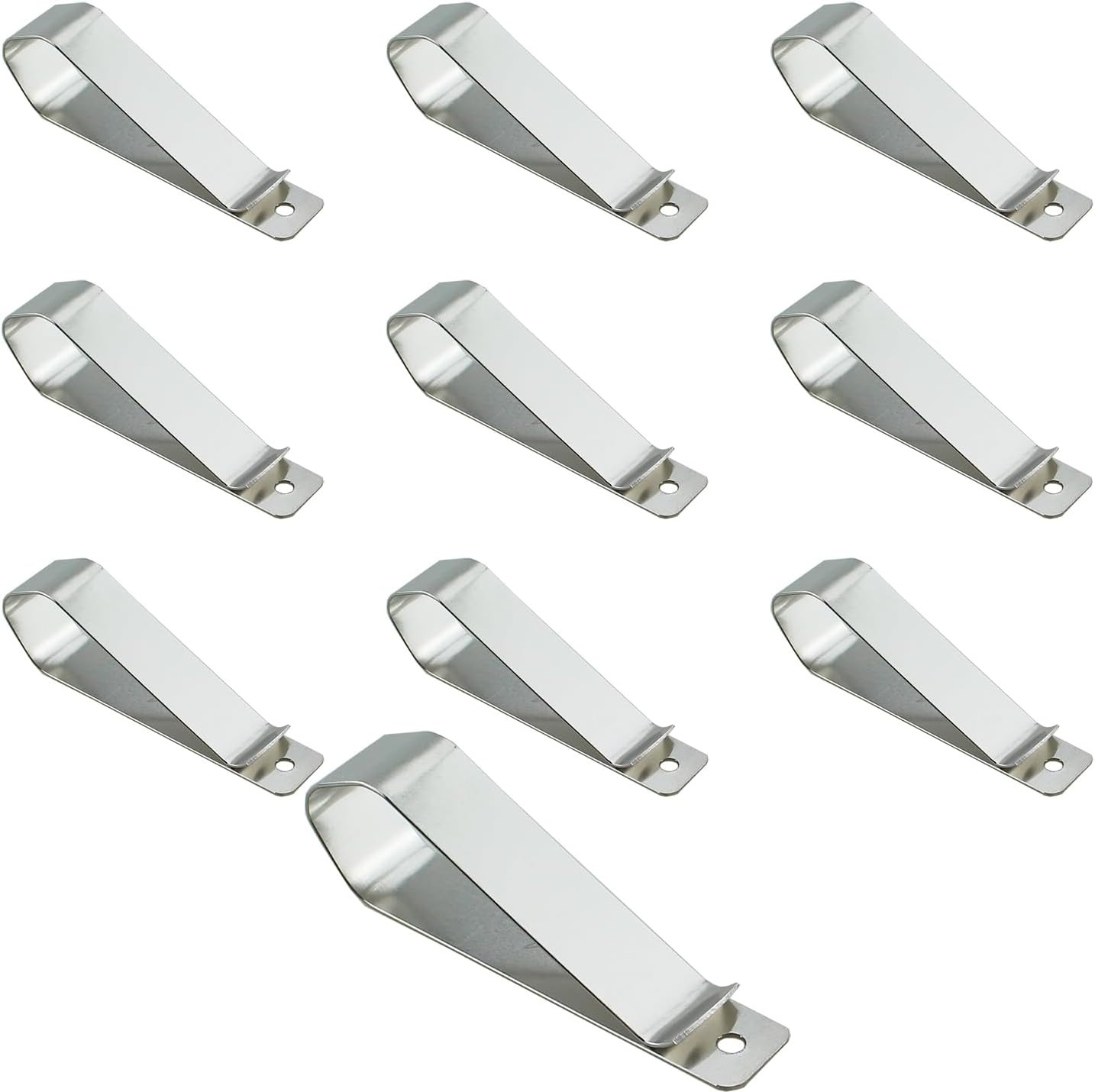 10PCS Garage Door Remote Visor Clips Stainless Steel Replacement Clip 5.4cm