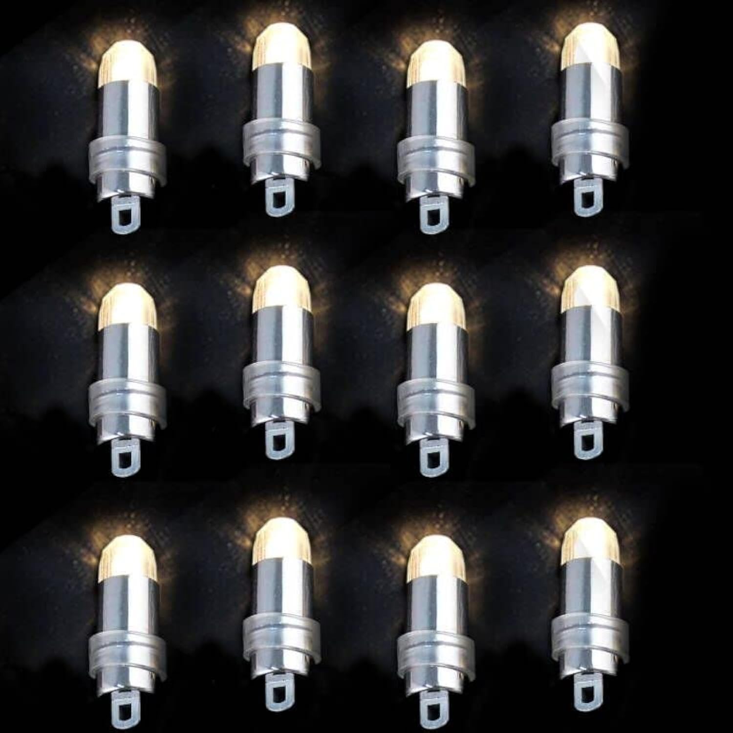 Acmee Non-Blinking LED Mini Lights Battery Operated Pack of 12, Warm White
