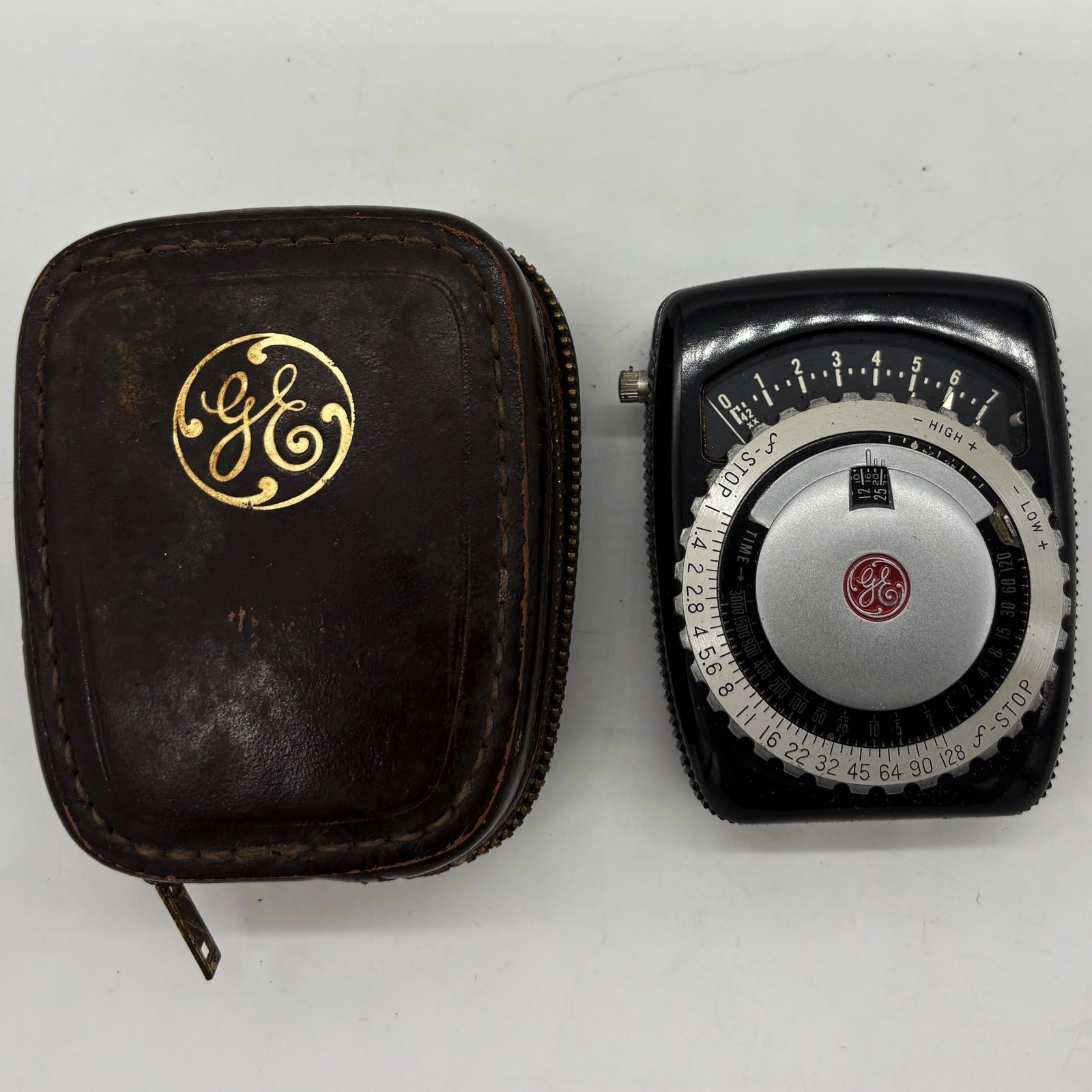 Vintage General Electric Exposure Meter PR-1 Film or Plates Photography Case USA