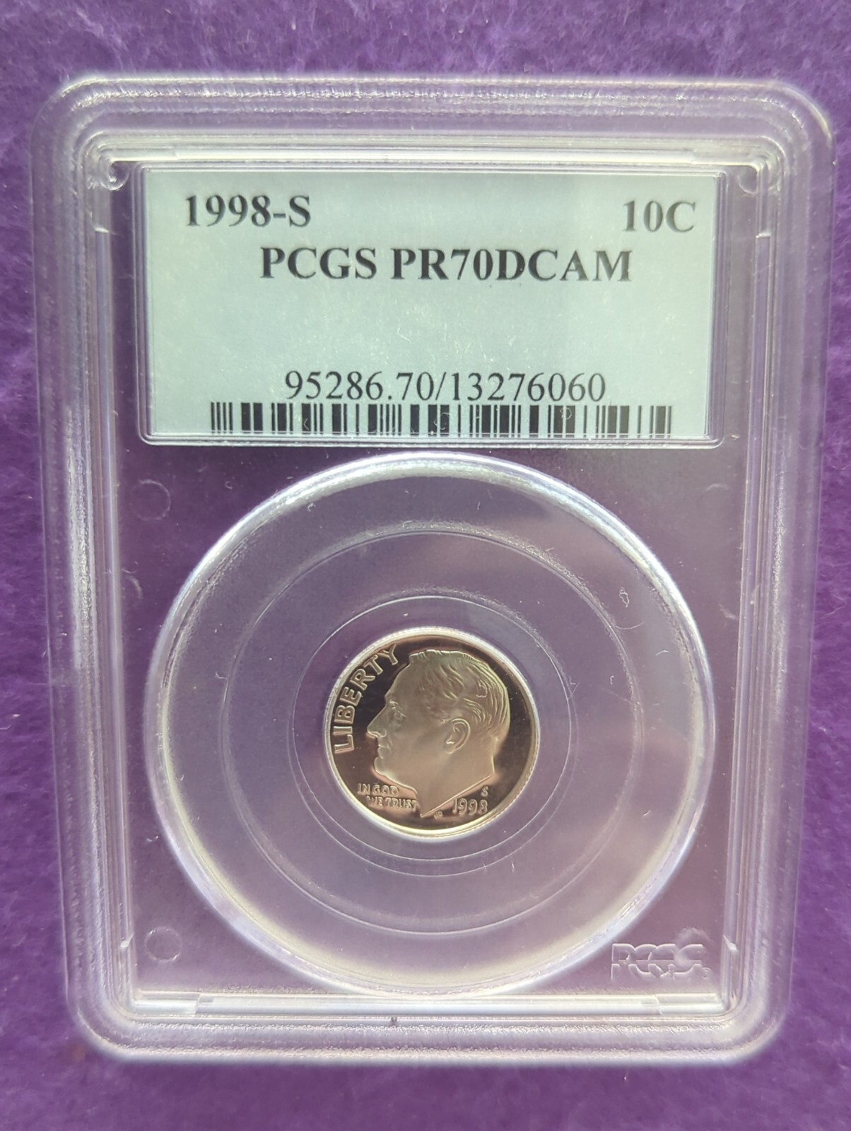 1998 S PCGS PR70 DCAM Dime 10c 10 Cents Vintage SLAB