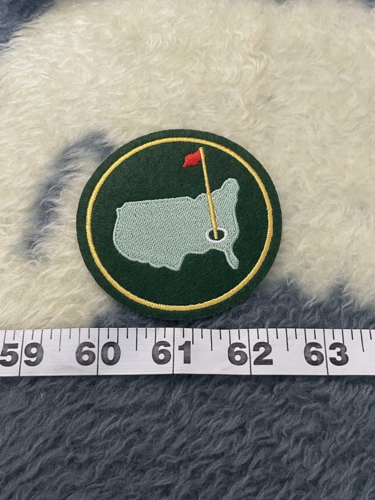 The Masters Golf Patch 3 Inch Round Iron On Embroidered Green Augusta