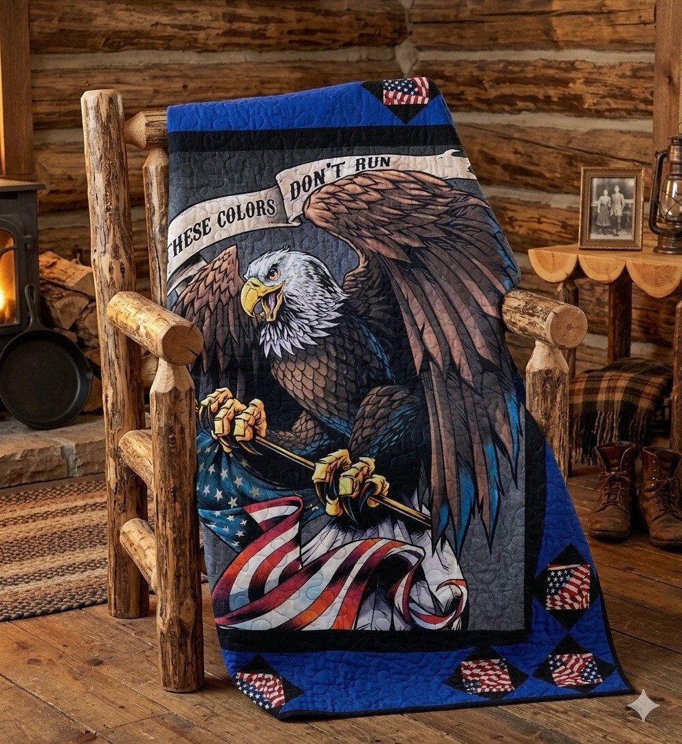 Eagle  Quilt,  Patriotic Quilt, Quilt of Valore, Couch Throw