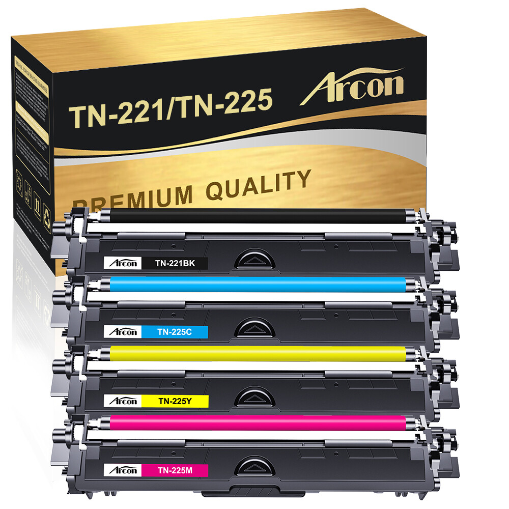 4PK Color TN225 TN221 Toner Compatible With Brother HL-3140CW 3150CDN MFC-9130CW