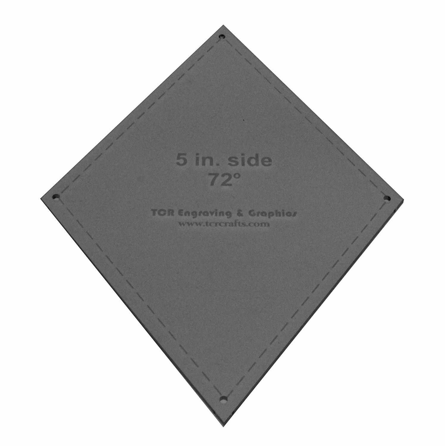 Diamond Template 5" Side- Clear 1/8" 72 Degree