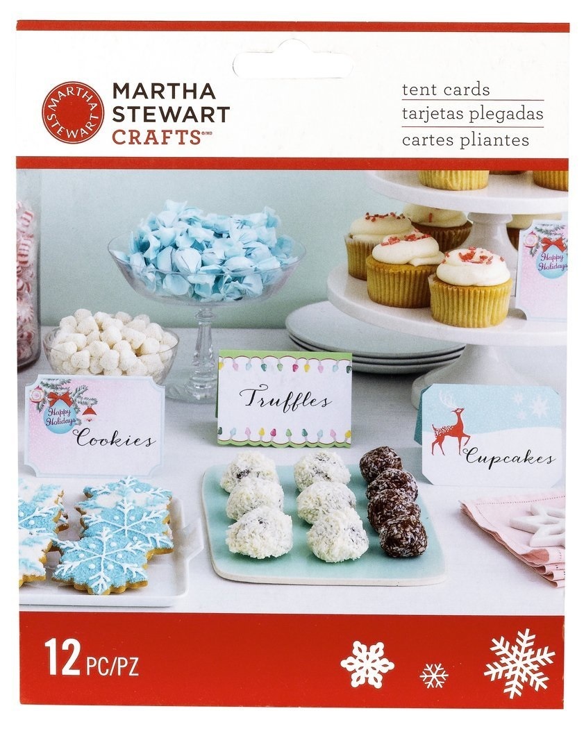 Martha Stewart Crafts - Merry And Bright Tent Cards 12 Pc