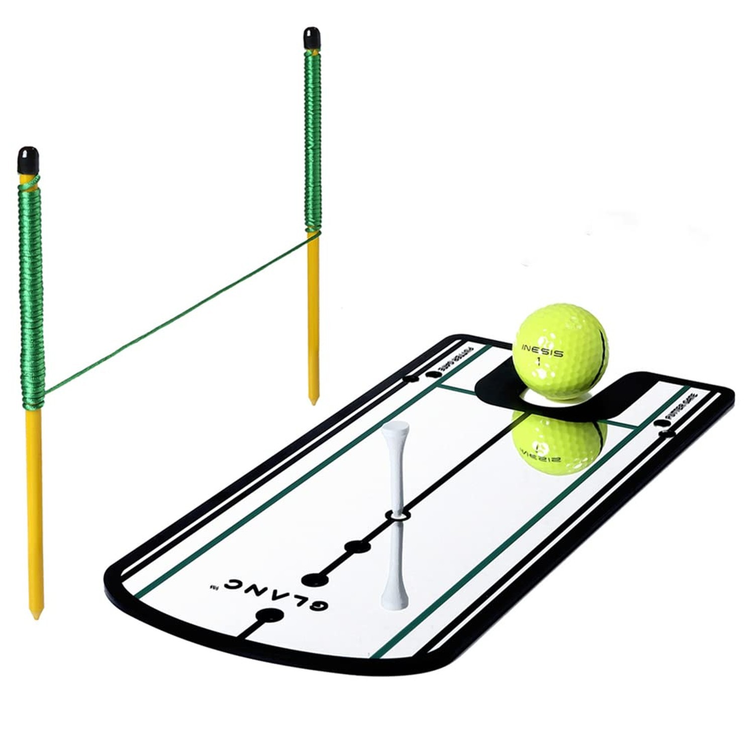 GLANC Golf Putting Alignment Mirror (12” x 6”), Putting Training Aid