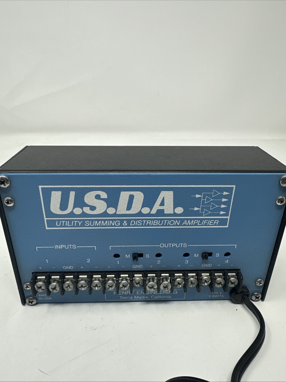 HENRY ENGINEERING U.S.D.A 2X4 UTILITY SUMMING & DISTRIBUTION AMPLIFIER