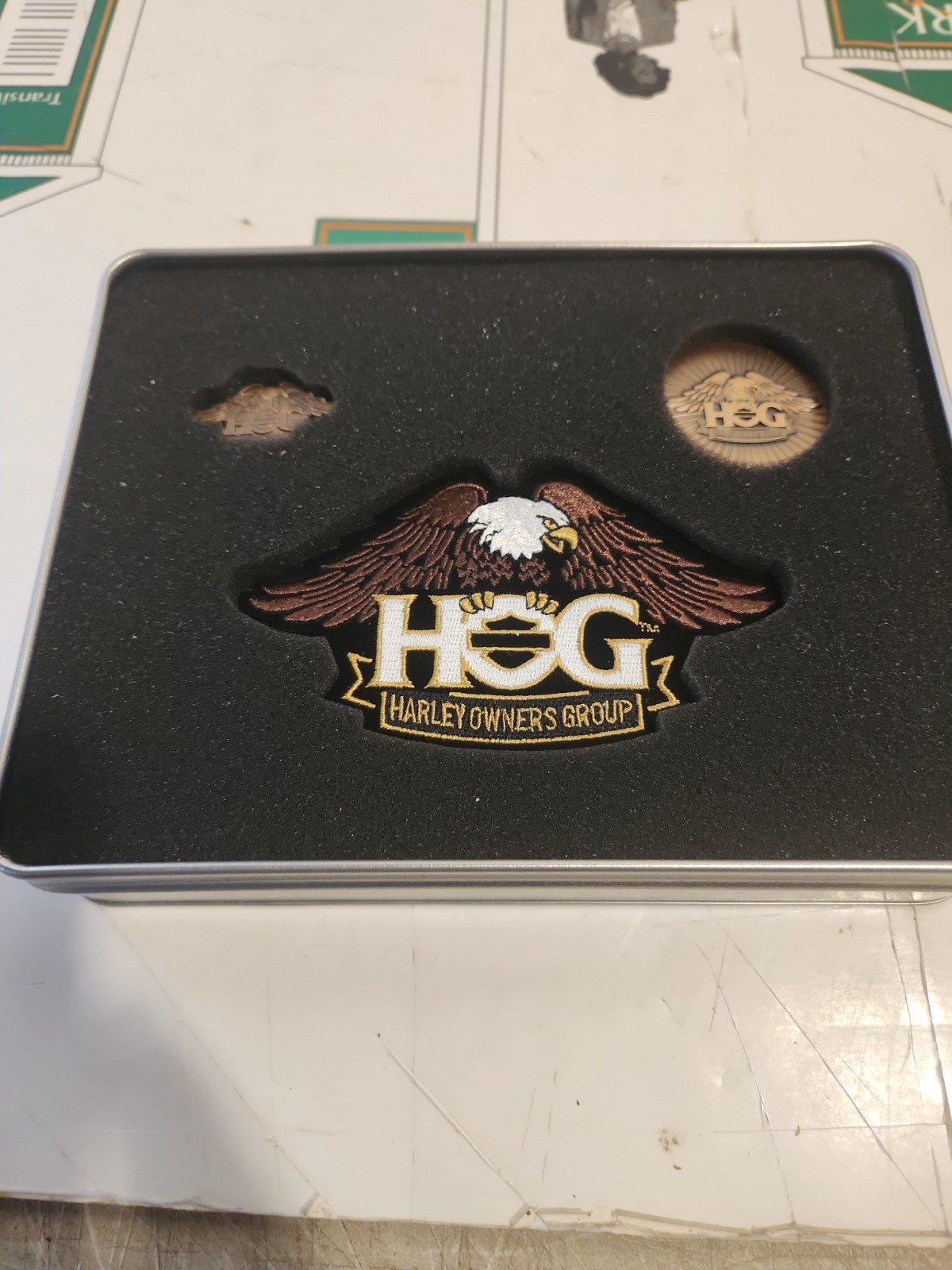 Harley-Davidson HOG Tin (Harley Owners Group) Includes Patch • Pin • Medallion
