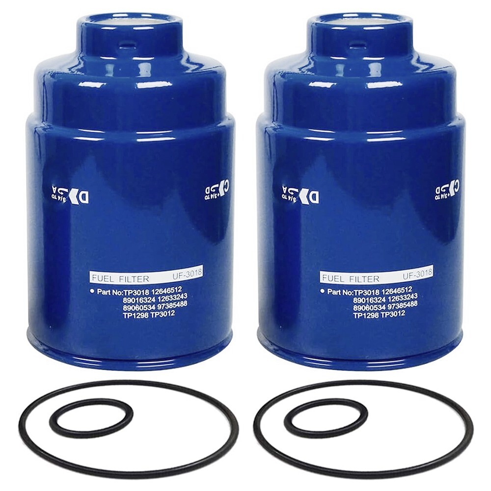2x Diesel Fuel Filter for 6.6L Duramax 2001-2016 Chevy GMC Replace TP3018 TP3012