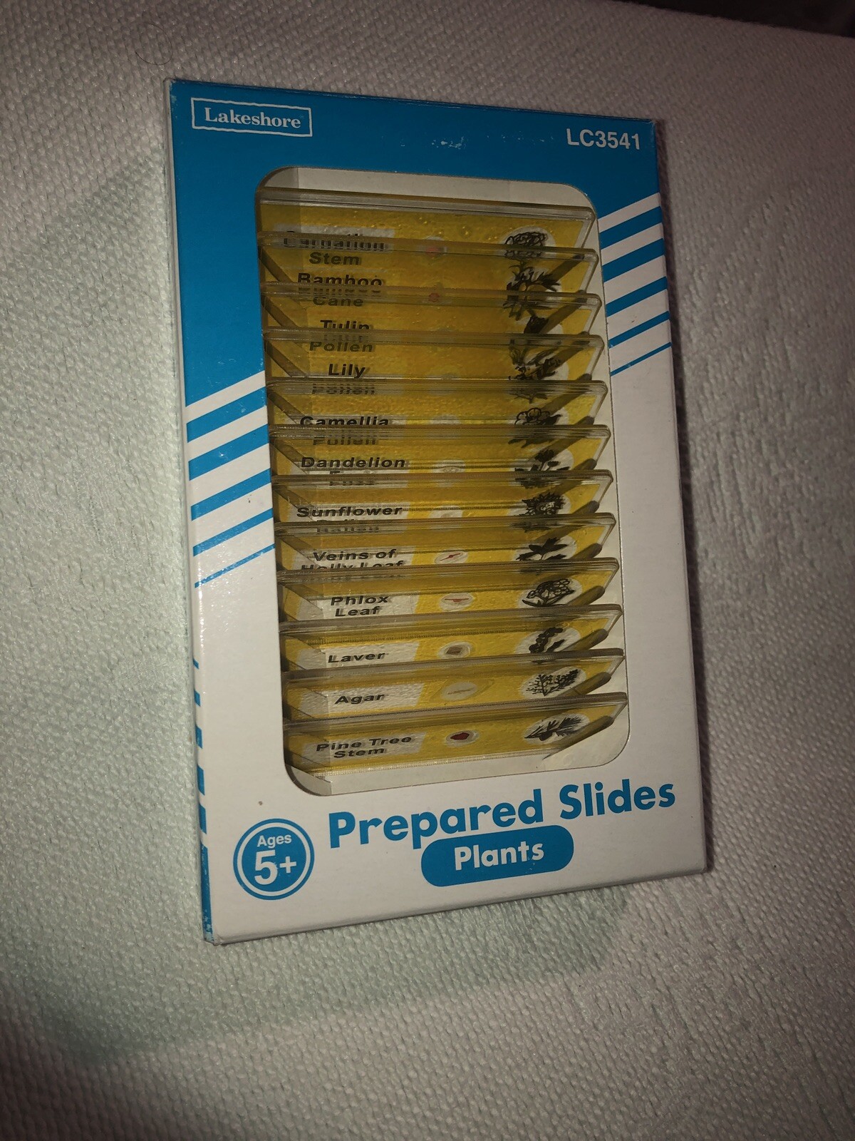 Lakeshore Prepared Slides (Plants) 12 Slides LC3541 Ages 5+ Made in Taiwan