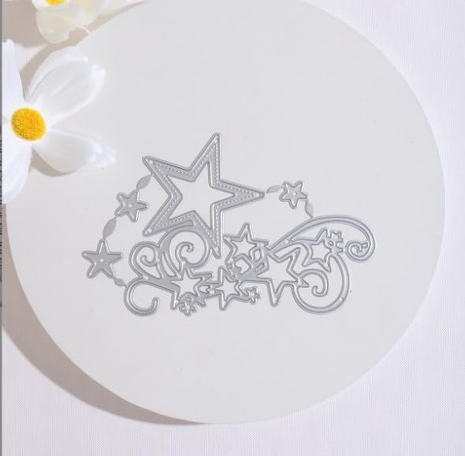 1Pc Silver Star Cluster Edge Cutting Dies for Card Making, Scrapbooking Die-C...