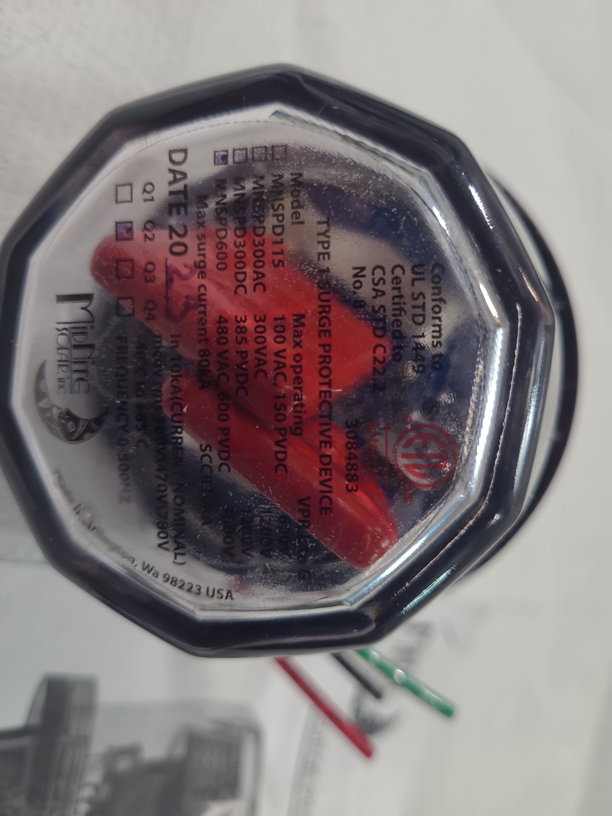 Mid Nite Solar MNSPD600 Type 1 Surge Protective Device