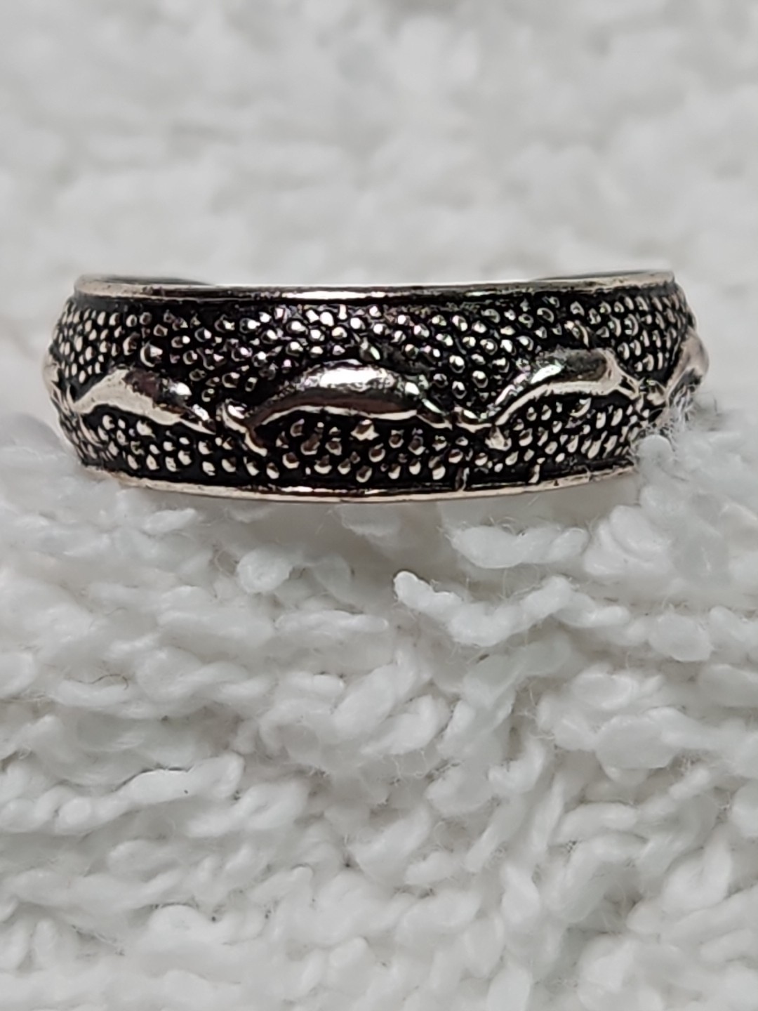 925 Silver Dolphin Toe Ring - Adjustable
