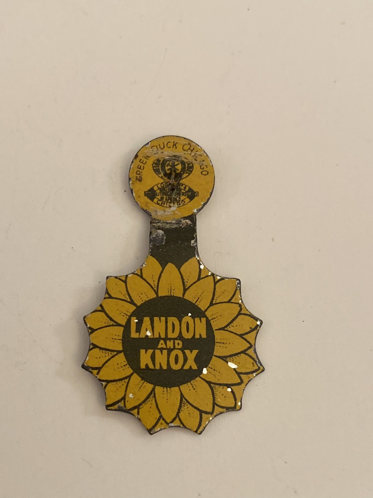Landon And Knox Political Tab Fold Over Button P46