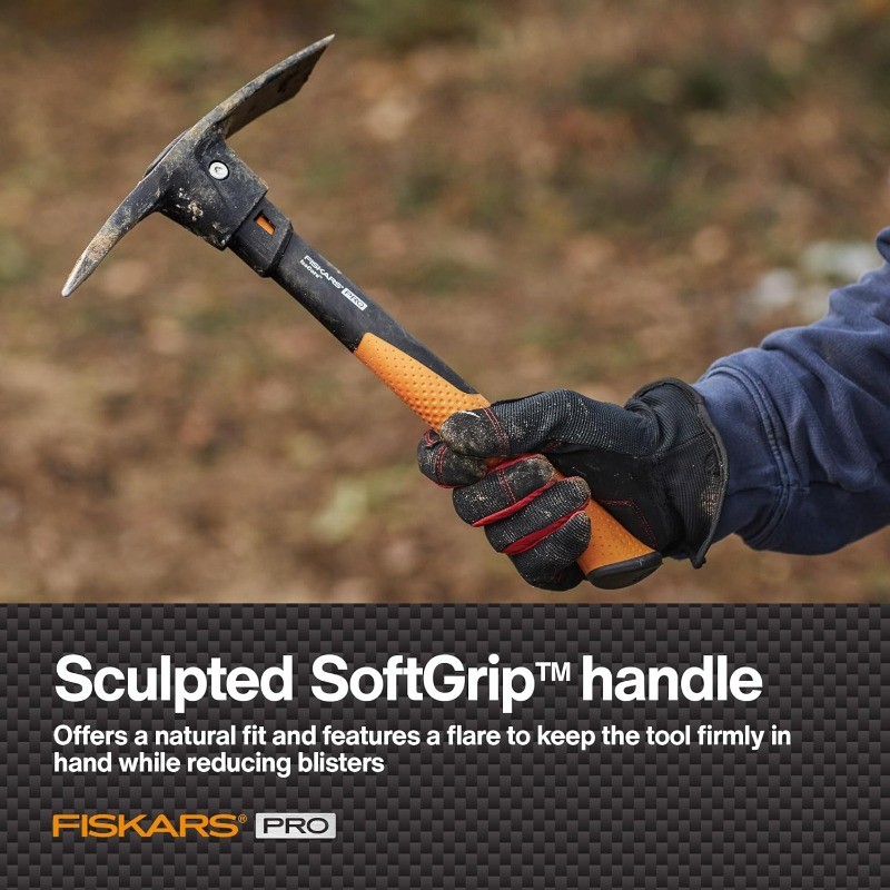 Fiskars IsoCore Pickaxe Mattock w/ Anti-Shock Handle