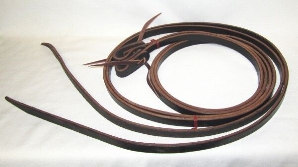 Western Set of Reins - Black 8' Harness - Split - Water Loop Ends 5/8" New