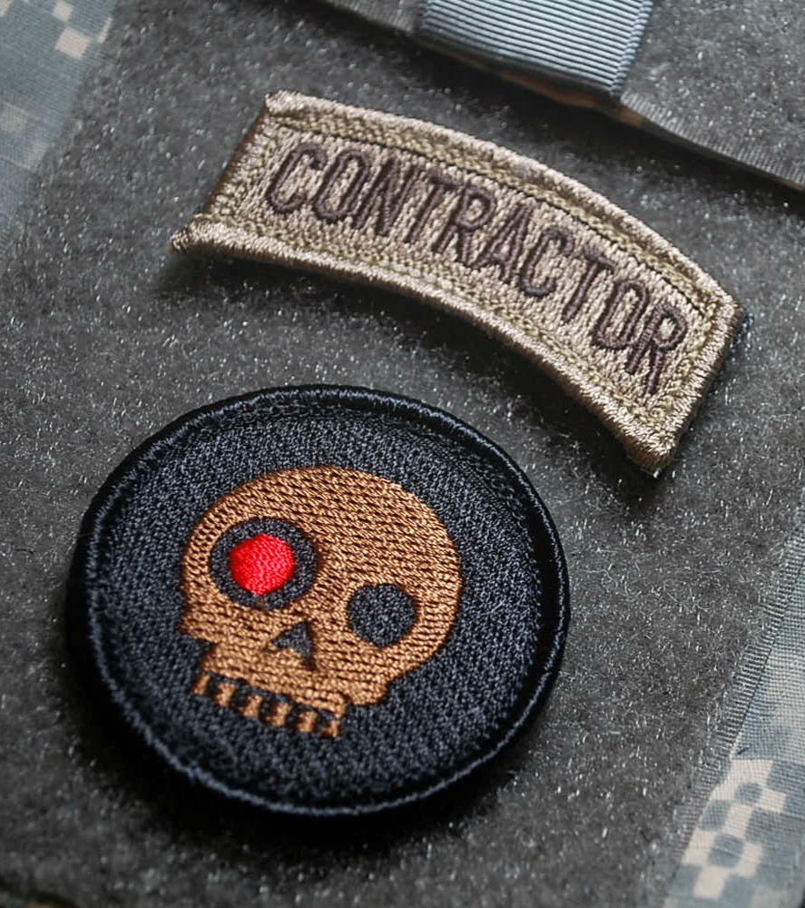 PRIVATE MILITARY PMC DIPLOMATIC SECURITY DSS vêlkrö 2" 2-PC: CONTRACTOR + SKULL