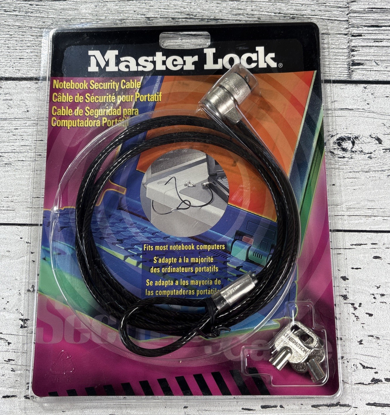 MASTER LOCK  Universal Notebook Security Cable #64032 Anti Thef Laptop PC